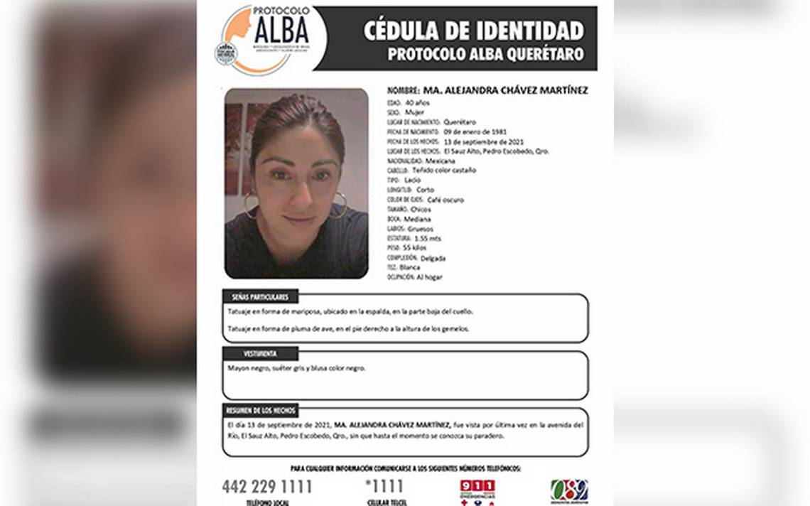 Activan Protocolo Alba Para Localizar A Alejandra Diario De Querétaro